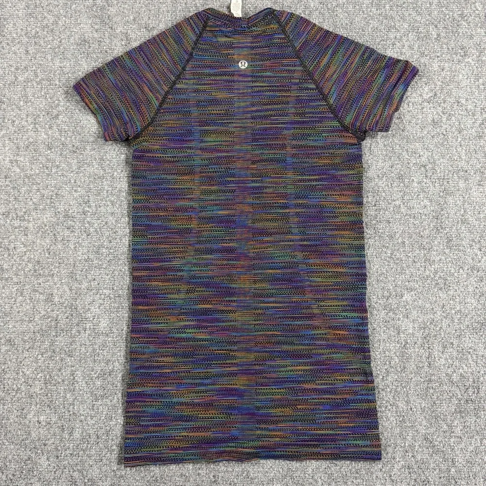 Lululemon Swiftly Tech Short Sleeve Shirt Womens 4 Love Rainbow Rare Limited